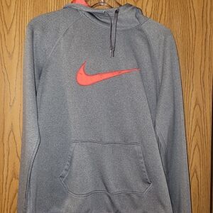 🛍3 For $18🛍Nike Charcoal Hoodie with Coral Swoosh